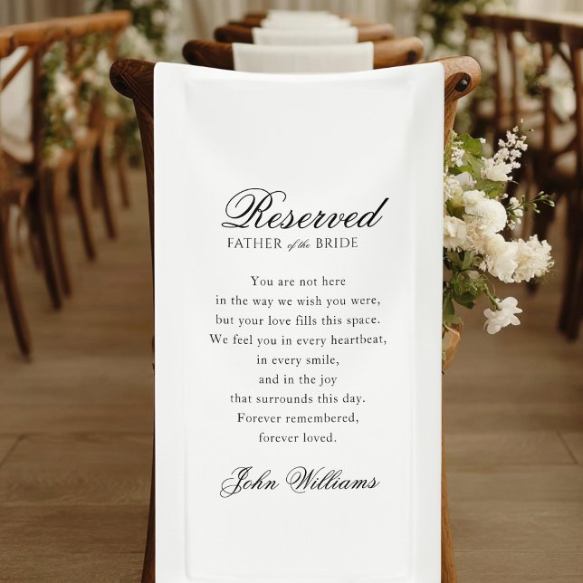 Lona Reserved - Father of the Bride - Memorial Wedding (Reserved - Father of the Bride - Memorial Wedding Banner)