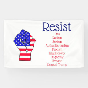 Lona Resistir a la política exterior anti Donald Trump