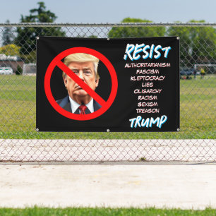Lona Resistir al Rótulo político antiTrump