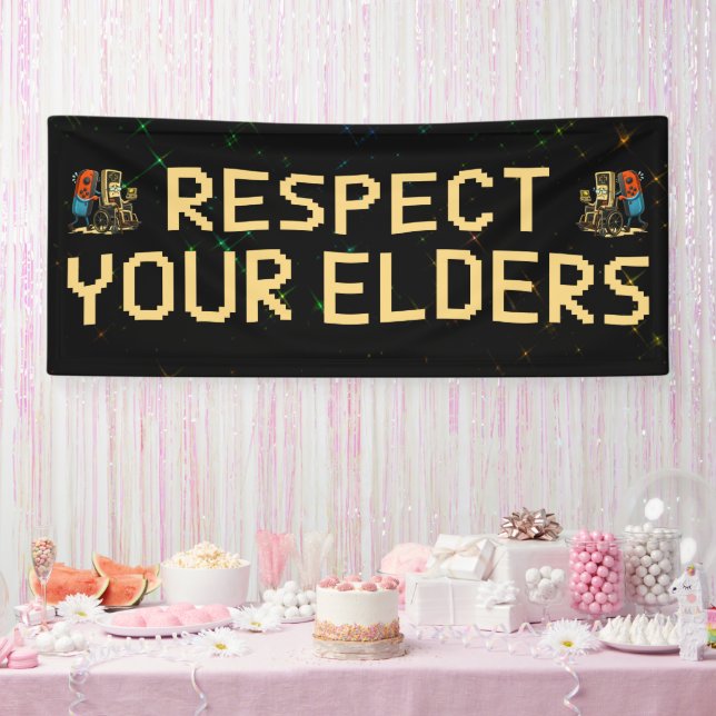 Lona Respect Your Elders Gaming Control Retro Funny (Fiesta)