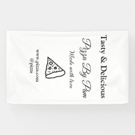 Lona Restaurante de café de pizza sabrosa hecho con amo