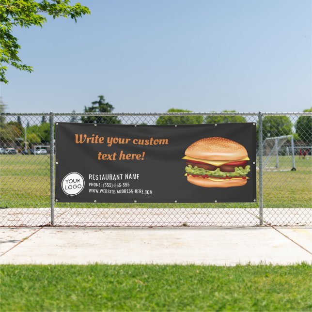 Lona Restaurante De Comida Rápida De Hamburguesas O Com (in situ)