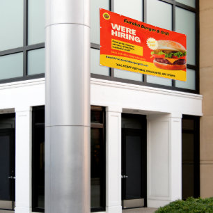 Lona Restaurante de Hamburguesas Personalizadas Estamos