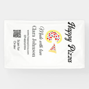 Lona restaurante de pizza cafetería pizzería escanear c
