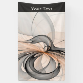 Lona Resumen Antracita Gray Sienna Fractal Art Personal