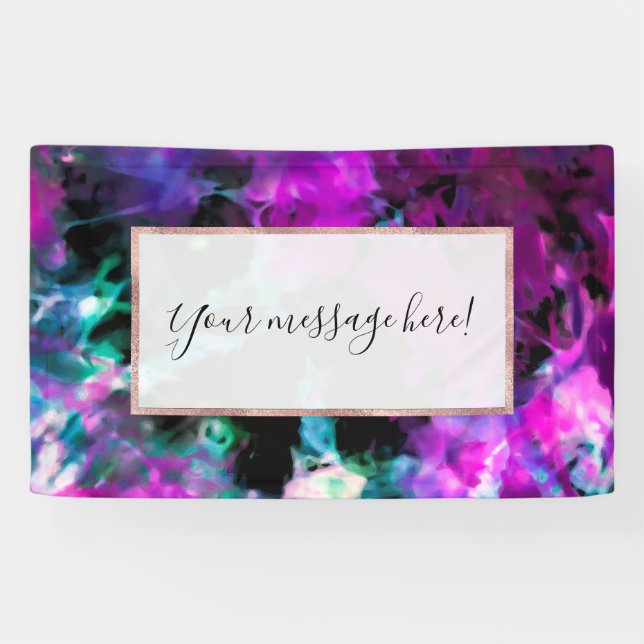 Lona Resumen artístico moderno color negro púrpura tint (Horizontal)