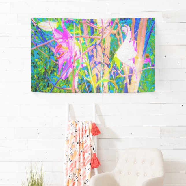 Lona Resumen de lirios orientales en My Rubio Garden (In situ)