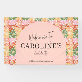 Lona Resumen floral de peach Pink Groovy