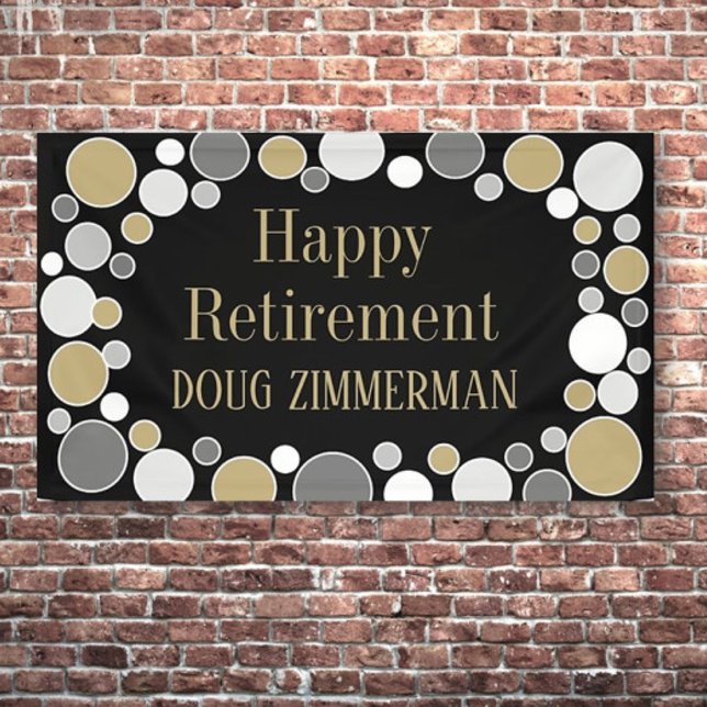 Lona ¡Retiree fiesta! Banner de retiro personalizado (Subido por el creador)