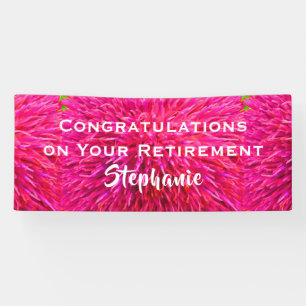 Lona Retirement Felicitaciones Cierre Floral Caliente R