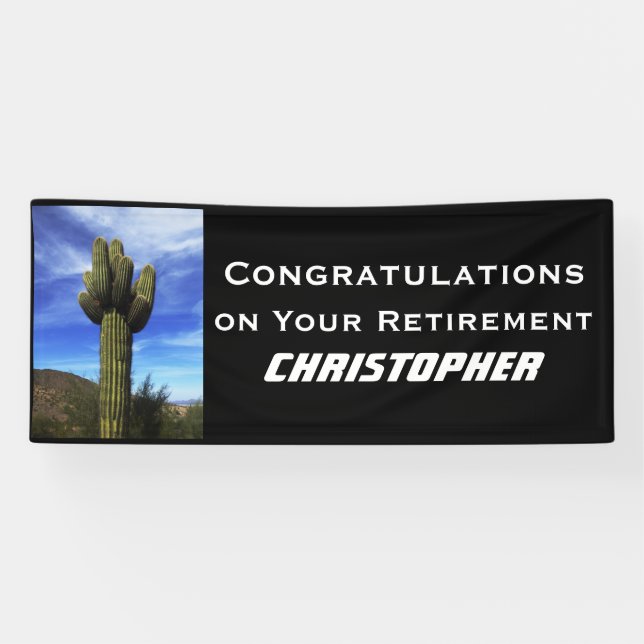 Lona Retirement Saguaro Cactus Arizona Jumbo Name (Horizontal)