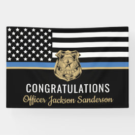 Lona Retiro de la policía Felicitaciones a la delgada l