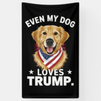 Retriever Incluso Mi Perro Ama Trump Bandera De EE