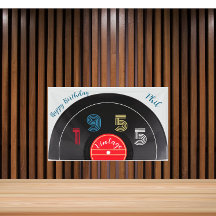 Rétro Stripe Vinyl Record 1955 70º cumpleaños