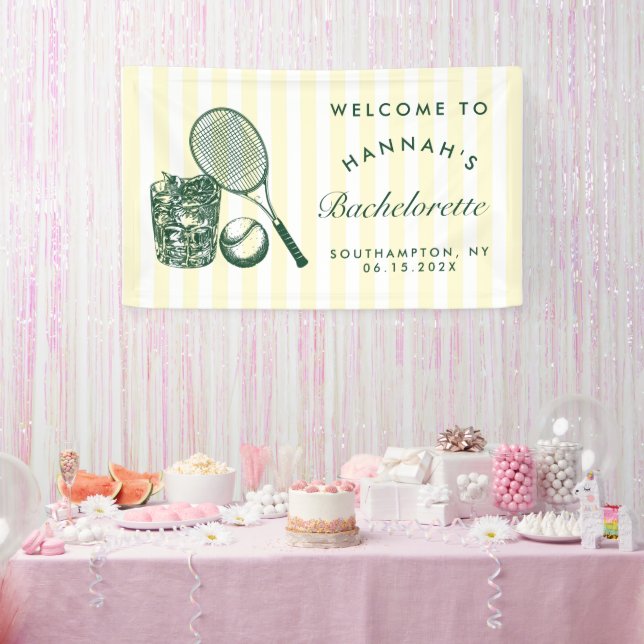 Lona Retro Verde Último Swing Antes del Anillo de Tenni (Fiesta)