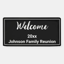 Lona Reunión de familiares de nombres blancos y negros