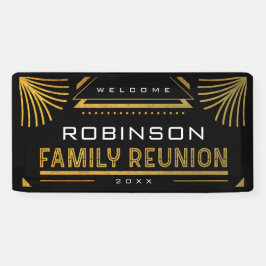 Lona Reunión de la familia Gold Art Deco