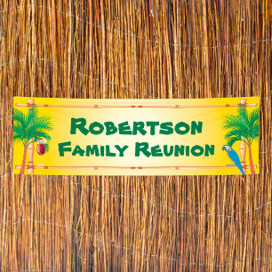 Lona Reunión de la familia Tiki Beach