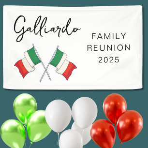Lona Reunión Familiar de la Bandera Italiana 