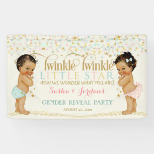 Lona Revelación de género de bebé Twinkle Little Star É
