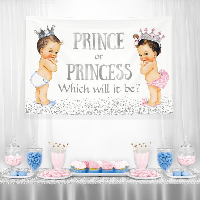 Lona Revelación de género de príncipe y princesa bebé a (Subido por el creador)