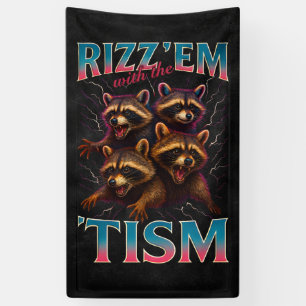 Lona Rízzalos Con El Meme De Tism Autismo Mapache Diver
