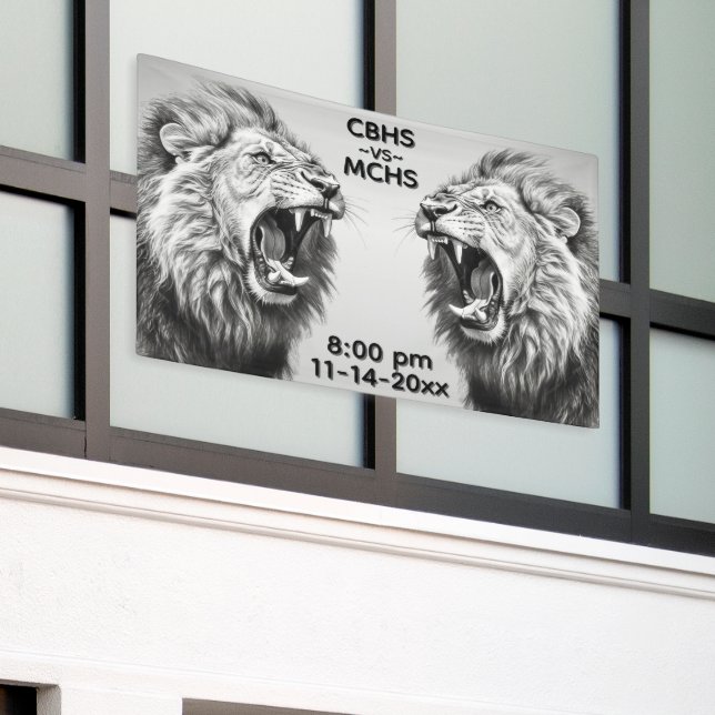 Lona Roar of the Lion Custom Text Images (Edificio exterior)