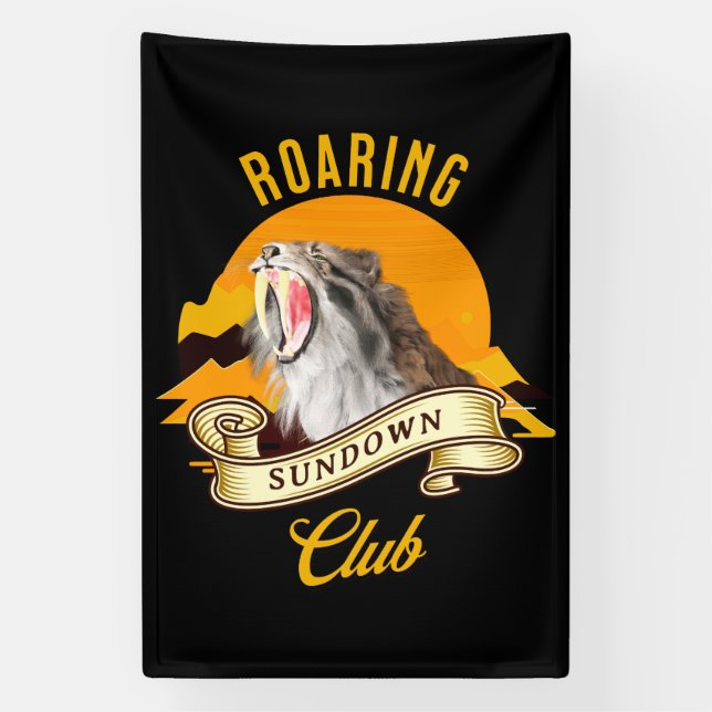 Lona Roaring Sundown Club Sabertooth Tiger (Vertical)