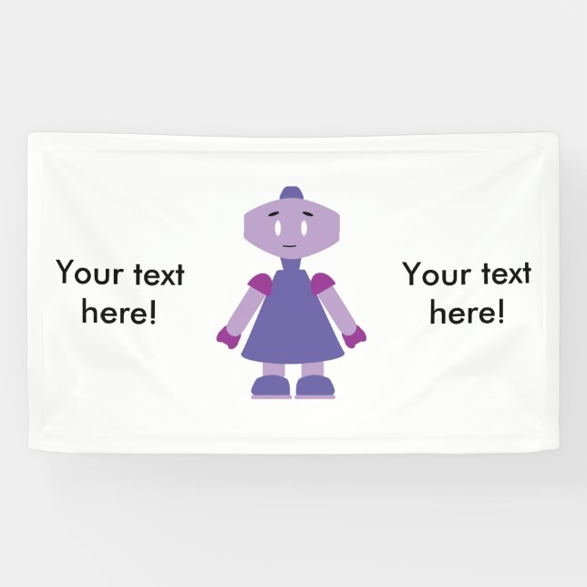 Lona Robot chica personalizado (Horizontal)
