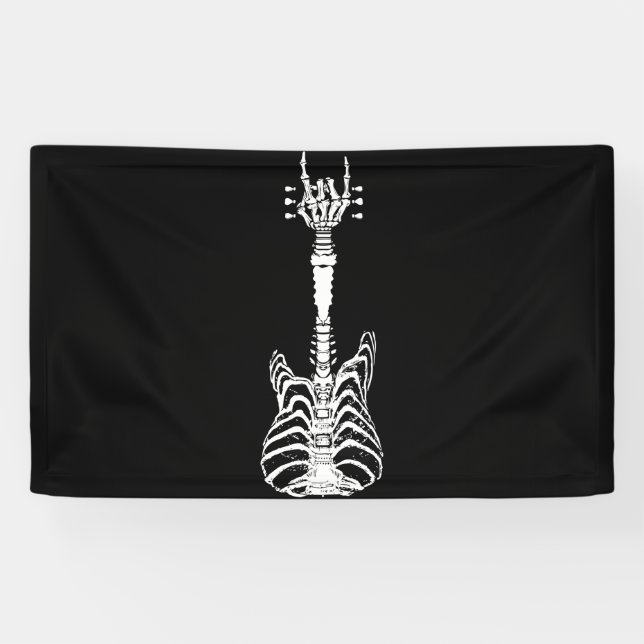 Lona Rock & Roll Skeleton Guitar Music Lover Gift (Horizontal)