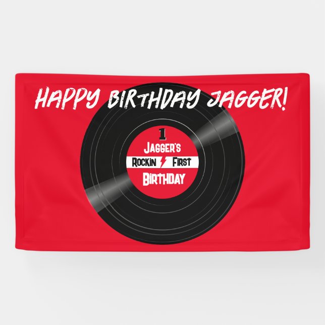 Lona Rockin Happy Birthday Vinyl Record Red (Horizontal)