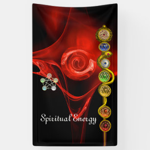 Lona ROD ASCLEPIUS 7 CHAKRAS, YOGA, rojo de ENERGÍA ESP