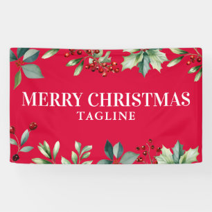 Lona Rojo Feliz Navidad Navidad