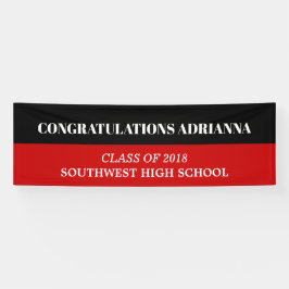 Lona Rojo intrépido graduado del negro de la