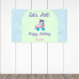 Lona Roll Happy Birthday Retro Roller Skate