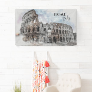 Lona Roma Italia Colosseum Viaje Arte Vintage