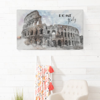 Lona Roma Italia Colosseum Viaje Arte Vintage