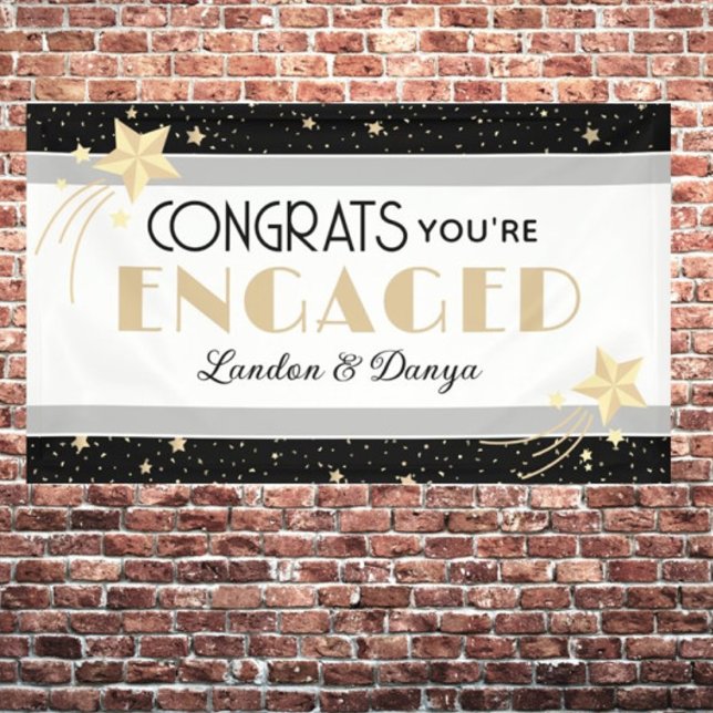 Lona Romántico, personalizado de compromiso con estrell (Subido por el creador)