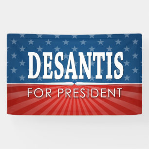 Lona Ron DeSantis 2024 - diseño de estrellas y rayas