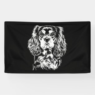 Lona Ropa minimalista con retrato de Cavalier King Char