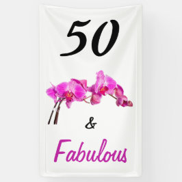 Lona Rosa 50 y fabulosa foto de una flor de orquídea or