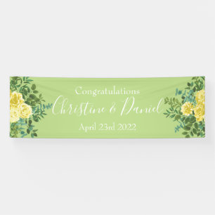 Lona Rosa amarillo claro y verde pálido Boda floral