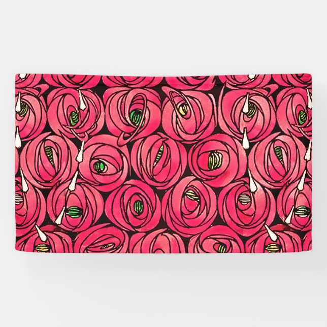 Lona Rosa Art Nouveau Rennie Macintosh Graphic (Horizontal)