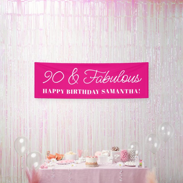 Lona Rosa Caliente 90 y Fabulosa (Fiesta)