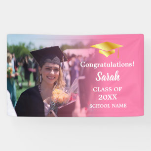 Lona Rosa Clase De Foto De Personalizado De Graduació