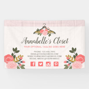 Lona Rosa floral Ropa colgante Ropa de moda