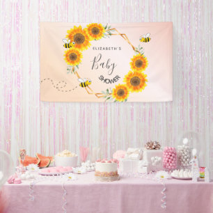 Lona Rosa girasoles rosados mamá a ser Baby Shower
