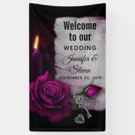 Lona Rosa gótico, Velas, pergamino y Boda de cestas