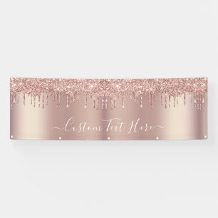 Lona Rosa personalizado Purpurina de oro Personalizado