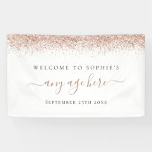 Rosa Purpurina de Oro Cualquier nombre de cumpleañ